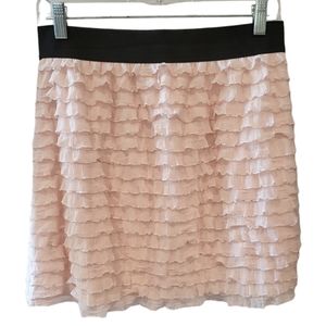 Pink Layered Ruffle Skirt